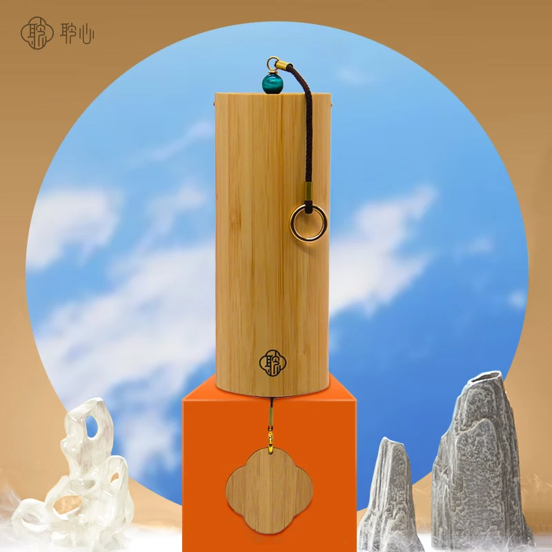 Bamboo Chord Wind Chimes Music Chimes Boho Windchime Outdoor Home Garden Decoration Yoga Meditation Music Physiothera bamboo wind chimes meditation chimes