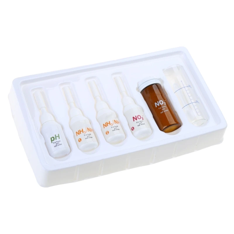 Aquarium Test Kits Testing Solution Monitors pH Nitrites Ammonia Easy to Use