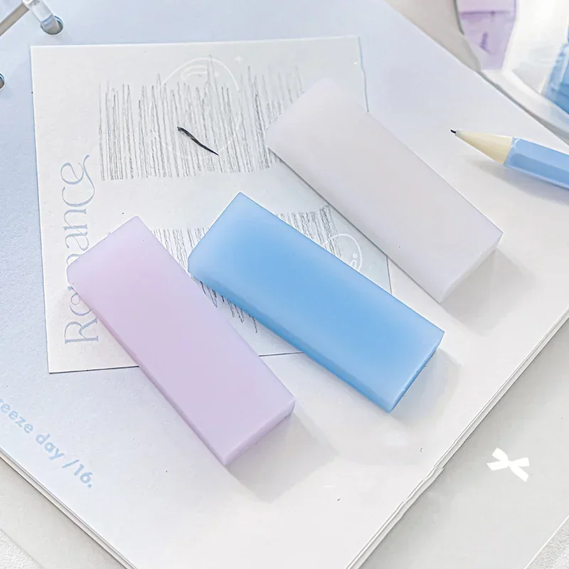 Pencil Eraser Eraser Pen Retractable Eraser Kneadable Eraser Eraser Refillable Pen Biscuit Eraser Plasticine Eraser 1 Piece Ins Cute Eraser for Kids Girl Sweet Chic Korean Bow Ribbon Star Pencil Eraser Pull-out Style Drawing Stationery