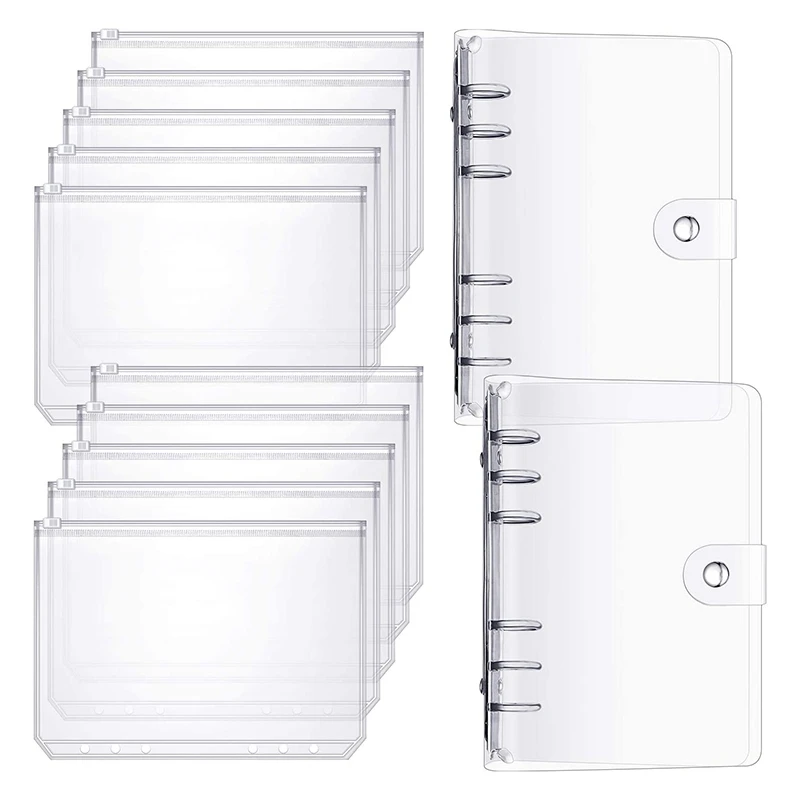 

10 шт., карманы для бумаг формата A6, 6 отверстий