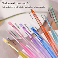 UV Gel Nail Art Lines Pen Dopamine Universal Flower DIY Color Painting Sweeping Gradient Brush Manicure Construction Special Set 1