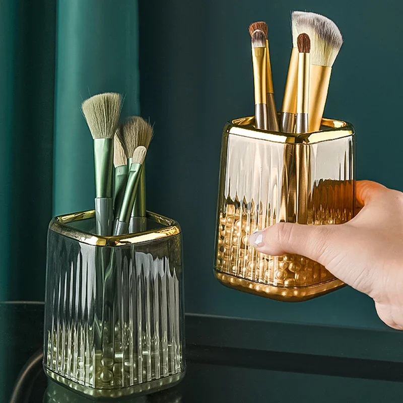Luxury Makeup Organizers Desktop Cosmetic Brush Storage Box Office Pen Case Make Up Brushes Organizer Lipstick Sundries Holder 3
