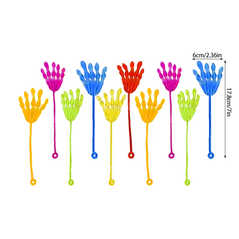thumbnail image 1 of 10-50 piezas de juguetes divertidos y pegajosos para manos de niños, palmas elásticas, pegajosas, juguetes blandos para palmas, regalo novedoso para niños, suministros para recuerdos de fiesta, 1 of 5