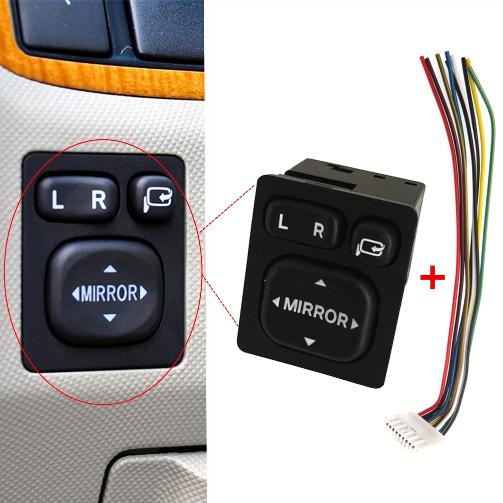 سيارة كهربائية الرؤية الخلفية للطي مرآة التحكم زر التبديل 84872-52040 لتويوتا كورولا سليل Rav4 فيوس كامري 8487252040