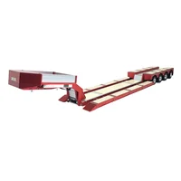 RC Heavy Loader Metal 4-axis 1/14 Trailer For 1/14 TAMIYA RC Tractor Truck Hydraulic Lift Detachable Gooseneck Drag Plate Parts 1