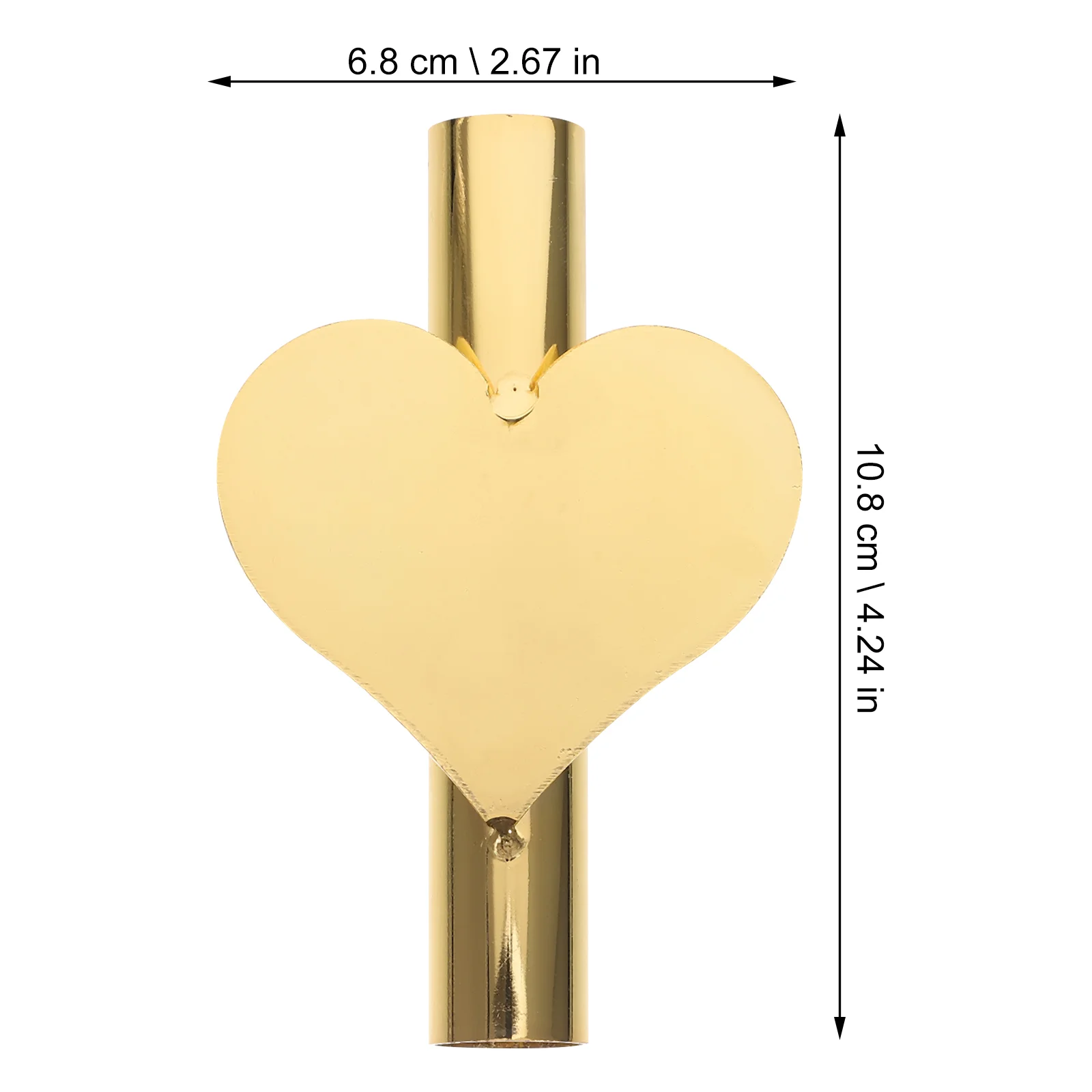Holder for Cemetery Wall Vase Decorations Hanging Planter Metal Vases Heart Shaped Golden 5
