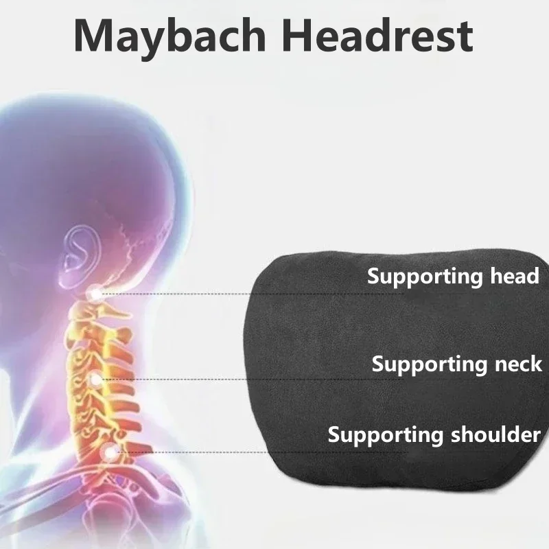 Car Headrest High-Quality Car Headrest Neck Support Seat Maybach Design S Class Soft Universal Adjustable Car Pillow Neck Rest Cushion