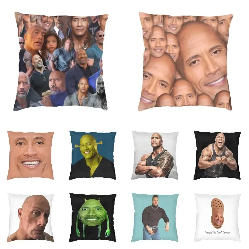 

Dwayne Rock Johnson collage cushion cover 45 X45 cm soft cute throw home bed linen office sofa pillowcase