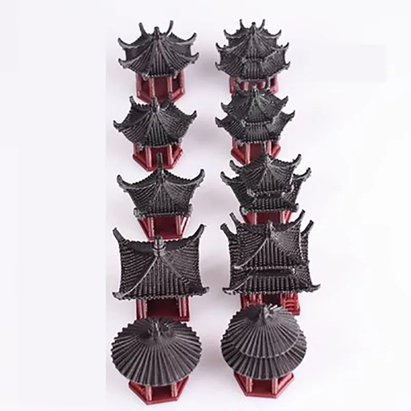 Aquarium Accessories Decoration Chinese Style Ancient Architecture, Micro Landscape Ornaments for Fish Tank, Courtyard Decorat