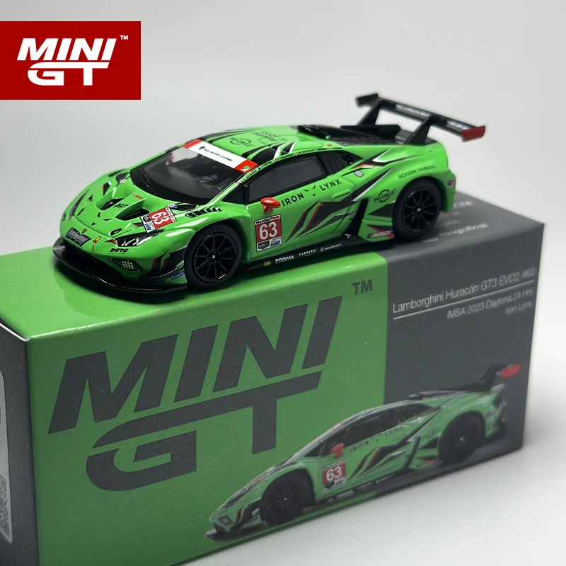 MINIGT 1:64 Lamborghini Huracan GT3 EVO2 #63 Iron Lynx alloy