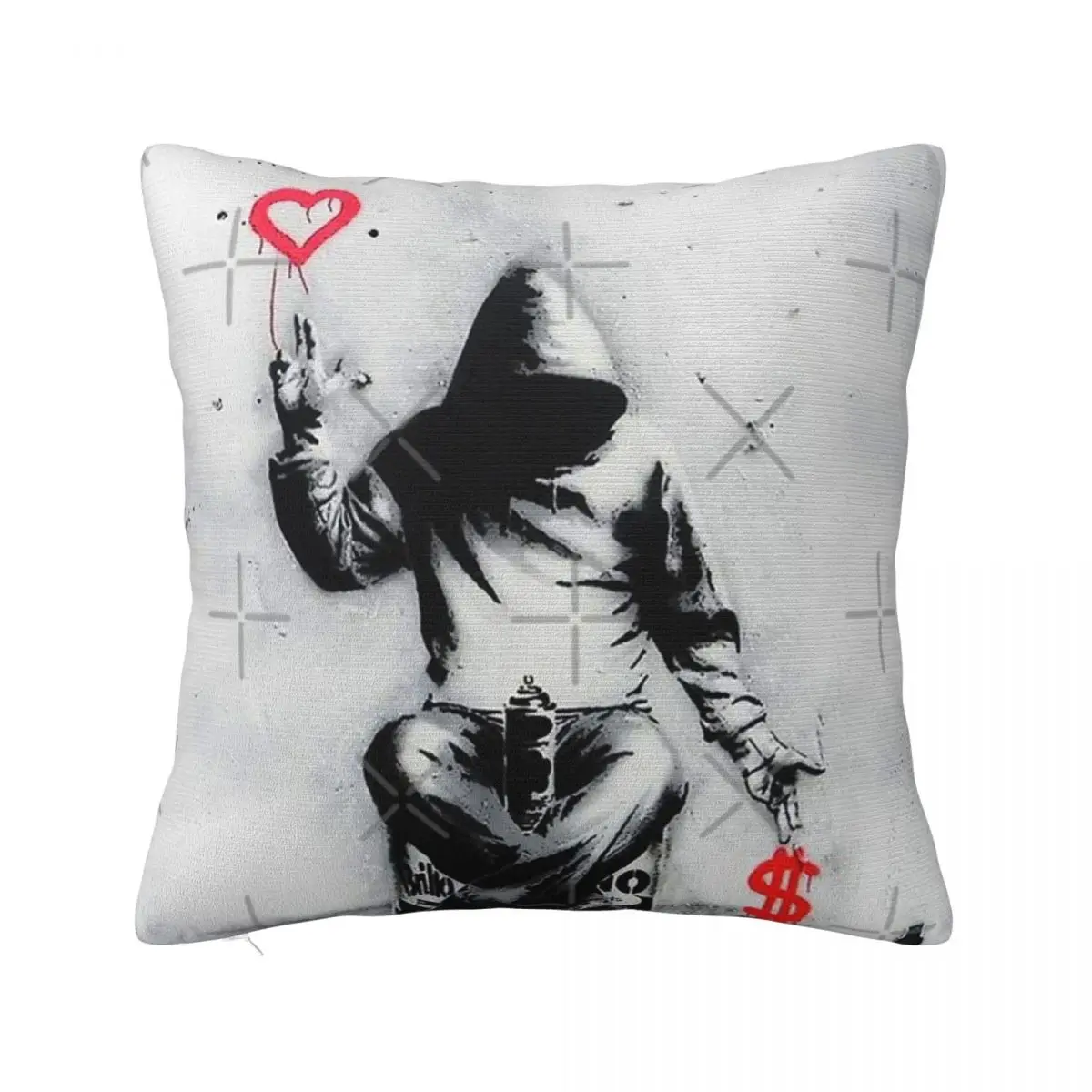 

Banksy Love Over Money Iconic Street Art Home Sleeping Pillows Pillow Covers Decorative Pillow Case Pillow Cover