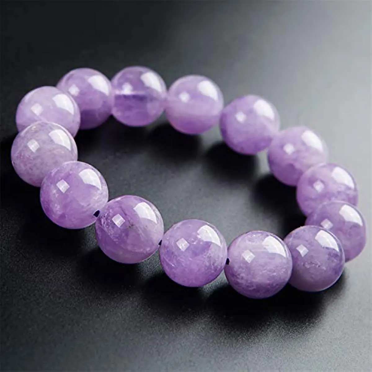 

Natural Lavender Amethyst Quartz Bracelet Clear Round Beads Bracelet 16mm Gemstone Women Men Wealthy Purple Amethyst AAAAAA