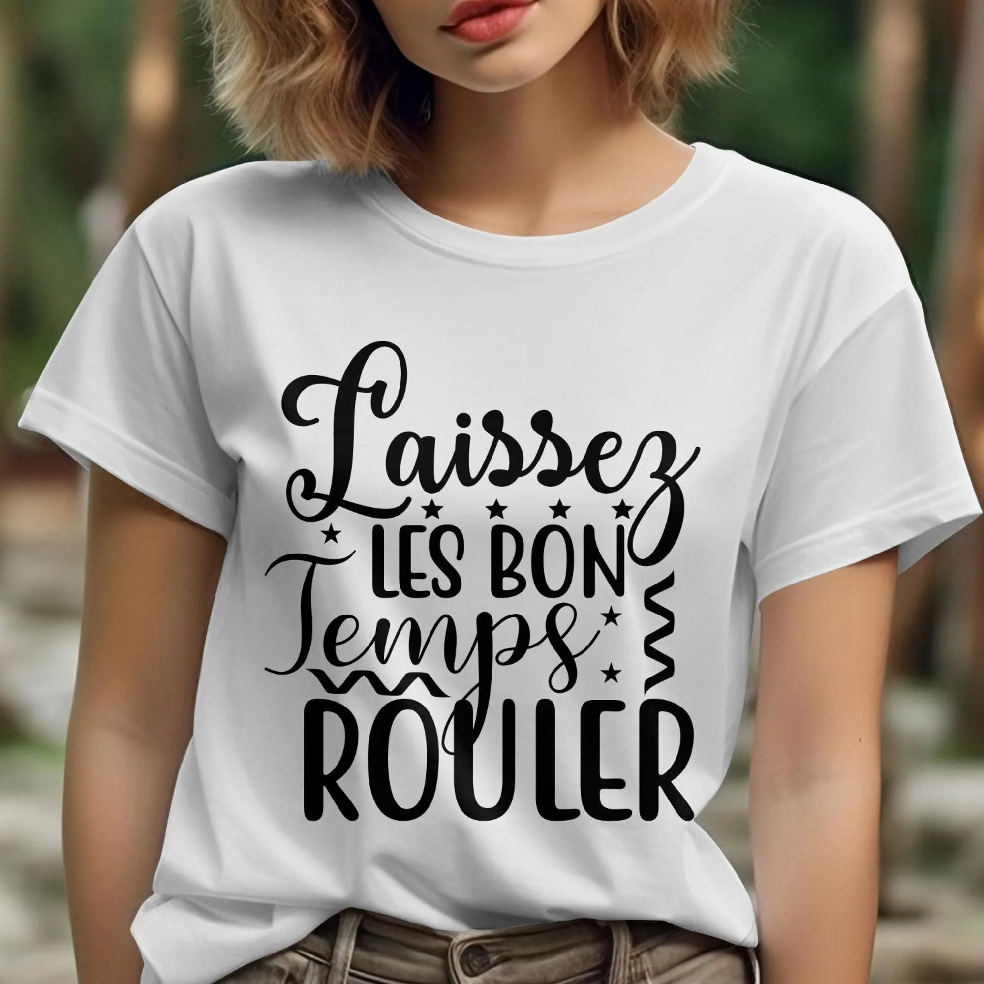 Laissez Les Bon Temps Rouler T Shirt Mardi Gras Celebration French Slogan Casual Top Chic Festival Abbigliamento Party Fashion