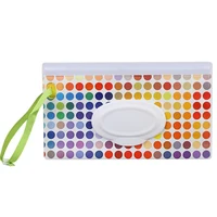 1Pcs EVA Portable Snap-Strap Tissue Box Wet Wipes Bag Flip Cover Cosmetic Pouch Outdoor Useful Baby Stroller Accessories 2