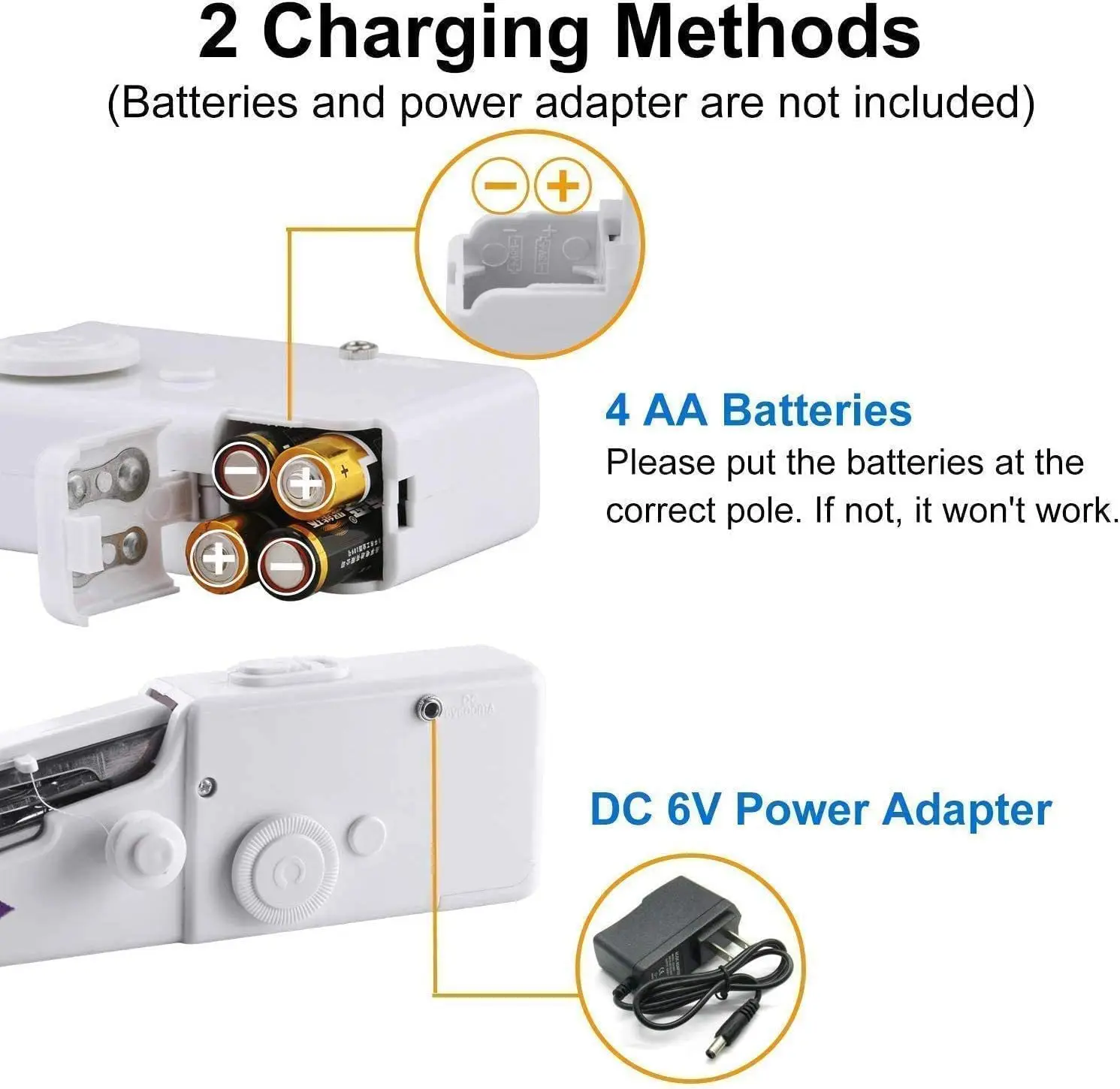 Portable Handheld Sewing Machine Mini Stitch Sew Needlework Cordless Clothes Fabrics Electric Sewing Machine 5