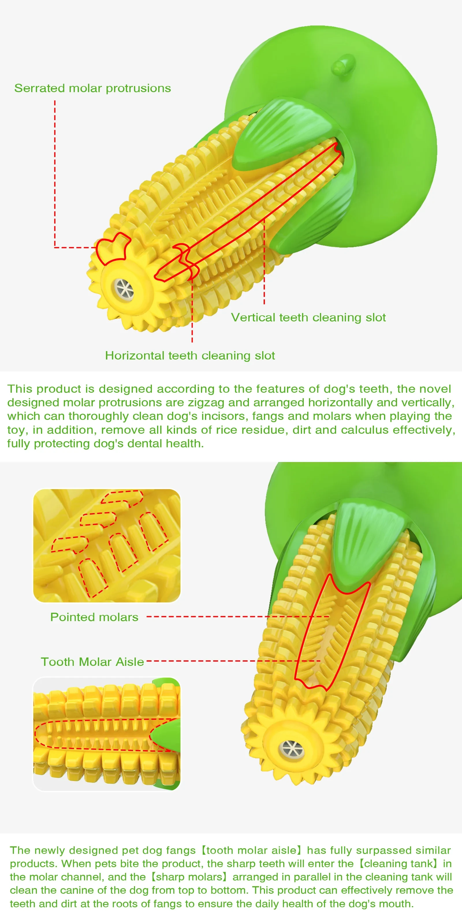 Pet Toys Corn dog stuff Sound Toothbrush Grinding Stick Dog Toys 6