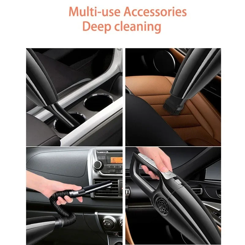 120W Car Vacuum Cleaner Portable Handheld Wet/Dry dual-use Car Vacuum Cleaner 6000mbar For Auto Home Interior Cleaning
