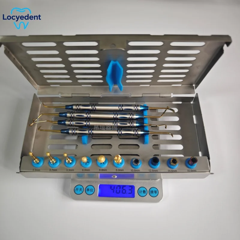 Zahnmedizinisches Sinus-Lifting-Set mit Elevatoren, Implantatbohrern & Stoppern - Professionelles Maxilläres Chirurgie-Werkzeugset für Implantologie