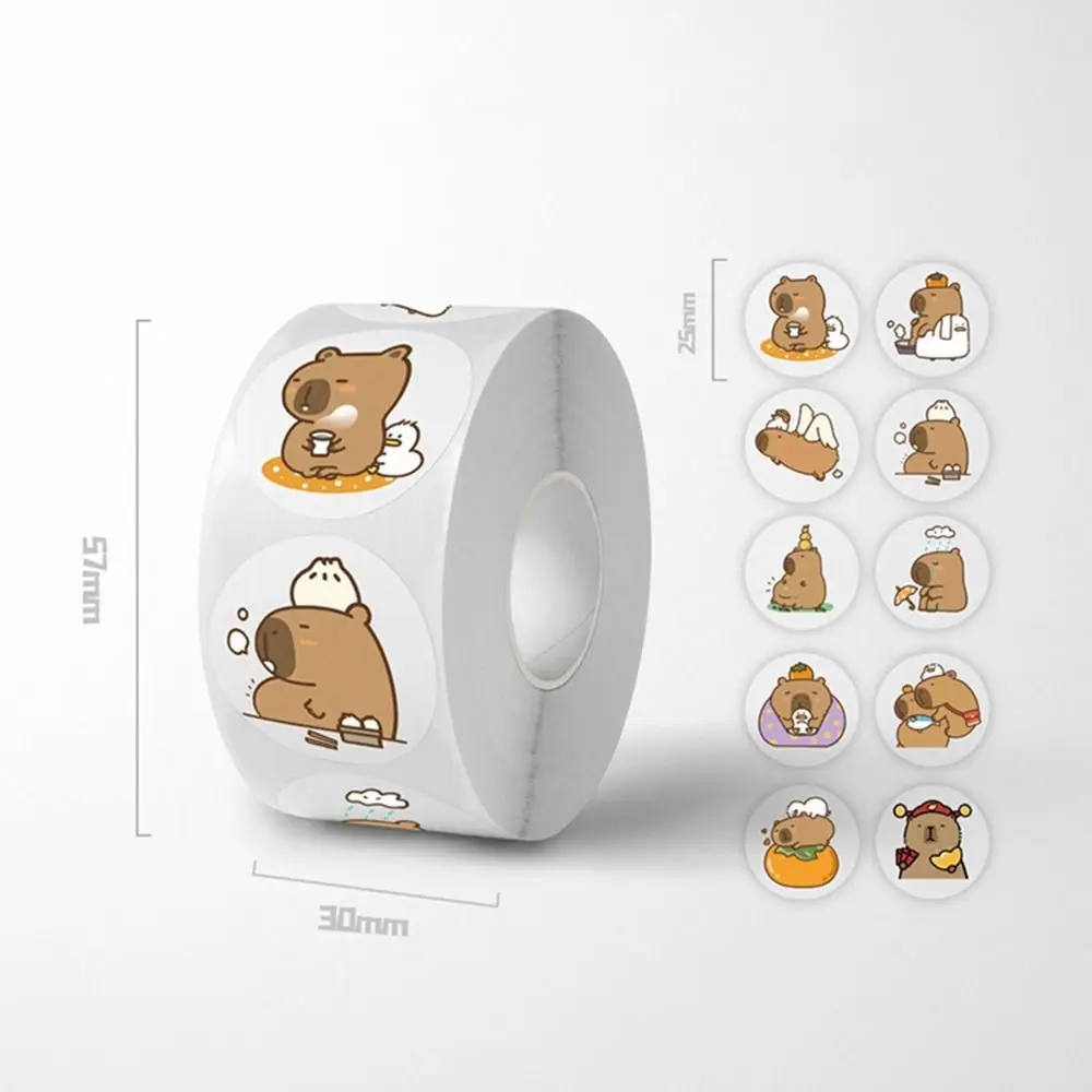 Cartoon Stickers 500PCS Multicolor Capybara Sticker Accessories Decoration Kawaii Graffiti Decal DIY Ornament Luggage cartoon sticker,cartoon stickers,animal stickers