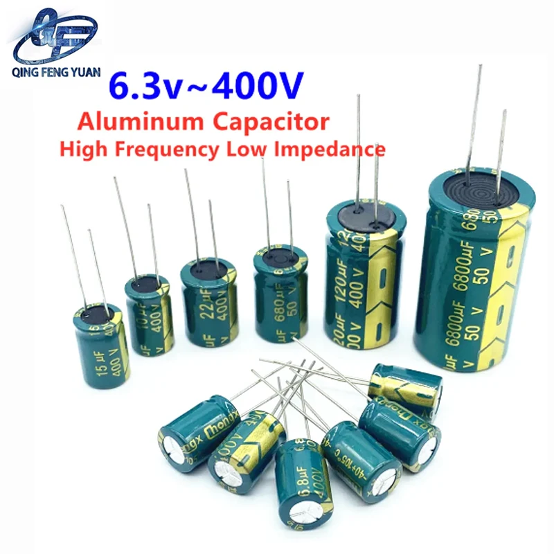 10V 16V 25V 35V 50V 400V High Frequency Low ESR Aluminum Capacitor 100UF 220UF 330UF 470UF 680UF 1000UF 1500UF 2200UF 3300UF 6 3v10v 16v 25v 35v 50v 400v 450v aluminum electrolytic capacitor 100uf 220uf 330uf 470uf 680uf 1000uf 1500uf 2200uf 3300uf