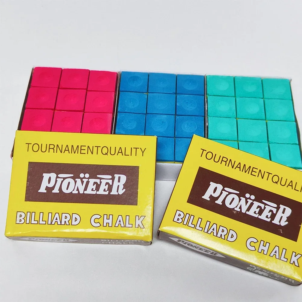 No-slip Cue Chalk New Pool Cue Tip Calcium Carbonate Billiard Chalks Indoor Sport Red/Blue/Green Snooker Accessory Billiard Cue