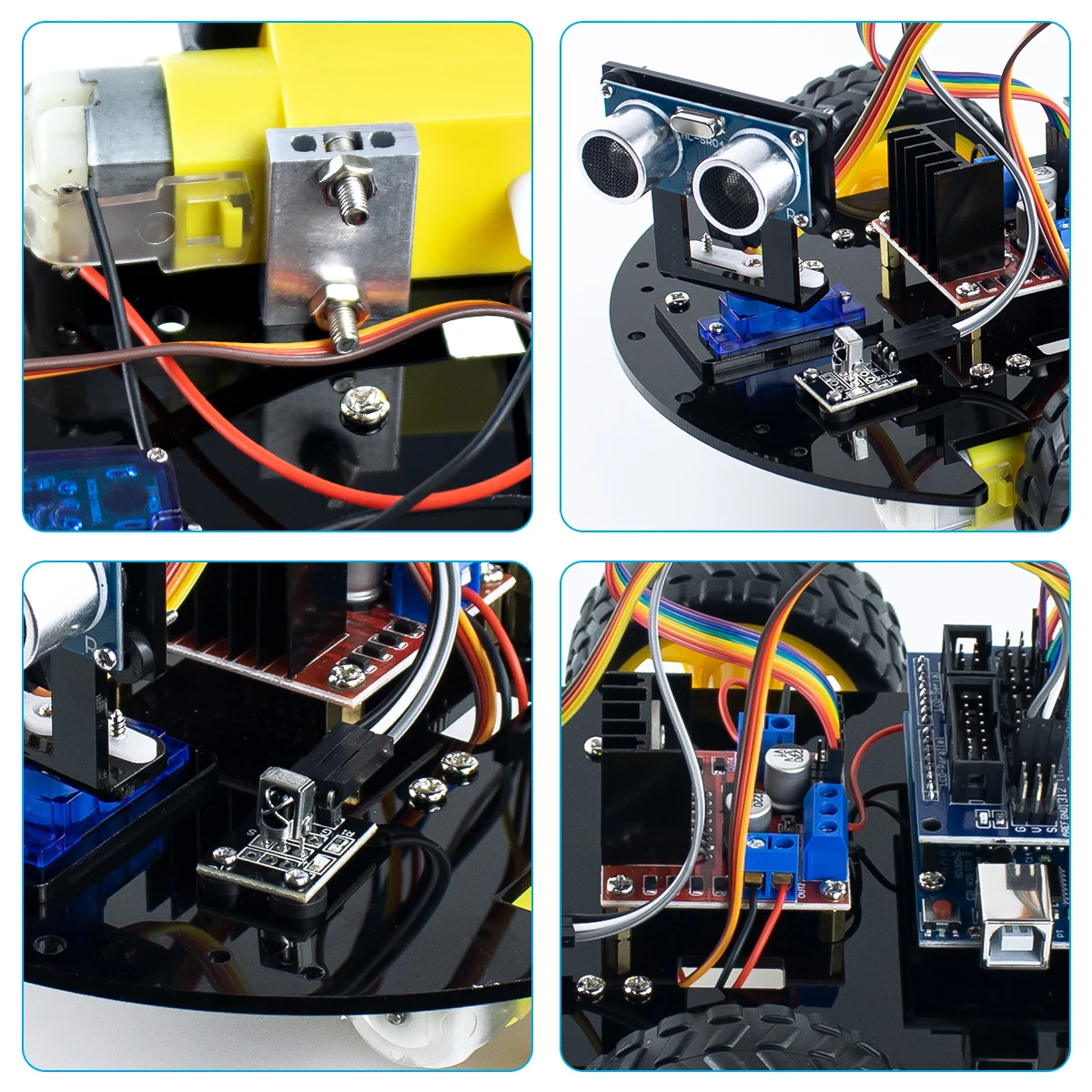 LAFVIN Smart Robot Car for Arduino 2WD Chassis Robot Car Kit With ...