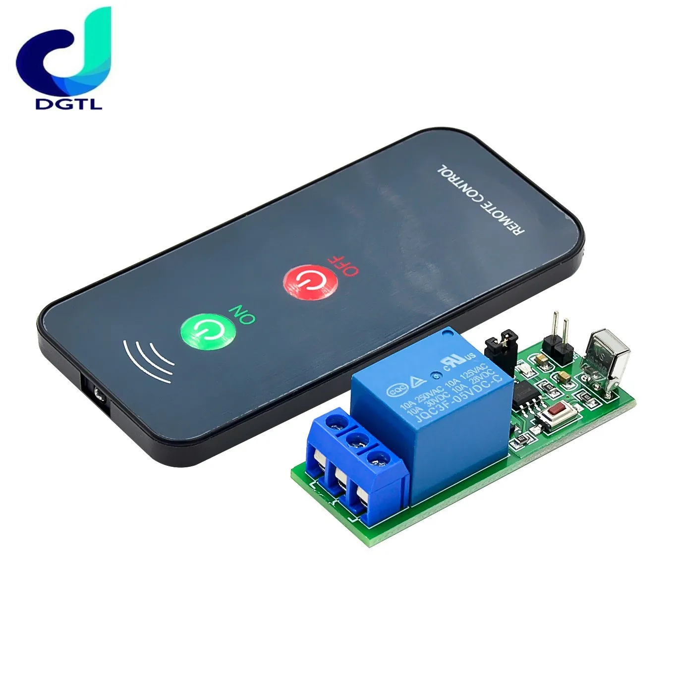 IR 1 Channel Infrared Receiver Driving Switch Relay Driver Module Board 5V + Active Remote Controller