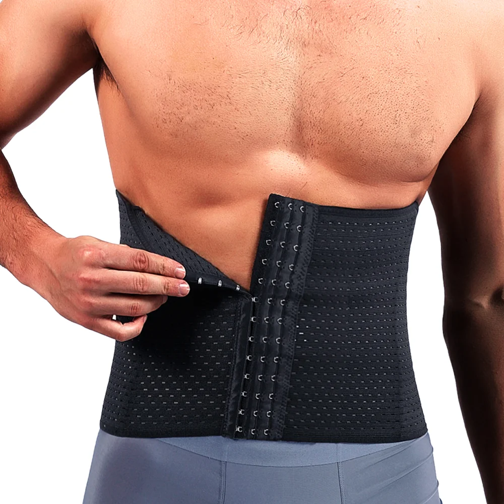 Männer Abnehmen Body Shaper Taille Trainer Trimmer Gürtel Korsett für Bauch Bauch Shaper Bauch-steuer Fitness Kompression Shapewear – Detail 10