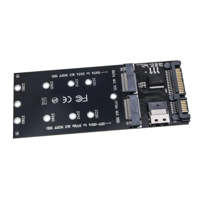 Adaptateur 2 en 1 M.2 SSD vers U.2, NVMe et SATA-Bus NGFF SDD vers PCIe