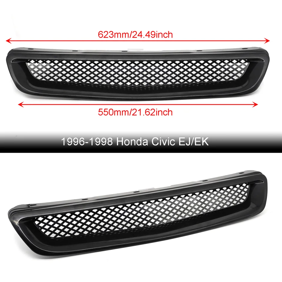 Ej JDM Style Front Bumper Hood Mesh Grille ABS For Honda For Civic CX