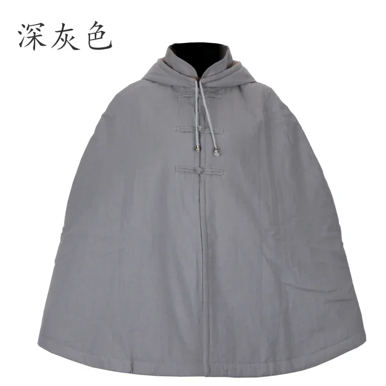 Zen Meditation Cloak Monk Robes Winter Thickening Plus Velvet Kung Fu Robes Monk Costume Linen Meditation Lay Buddhist Meditate