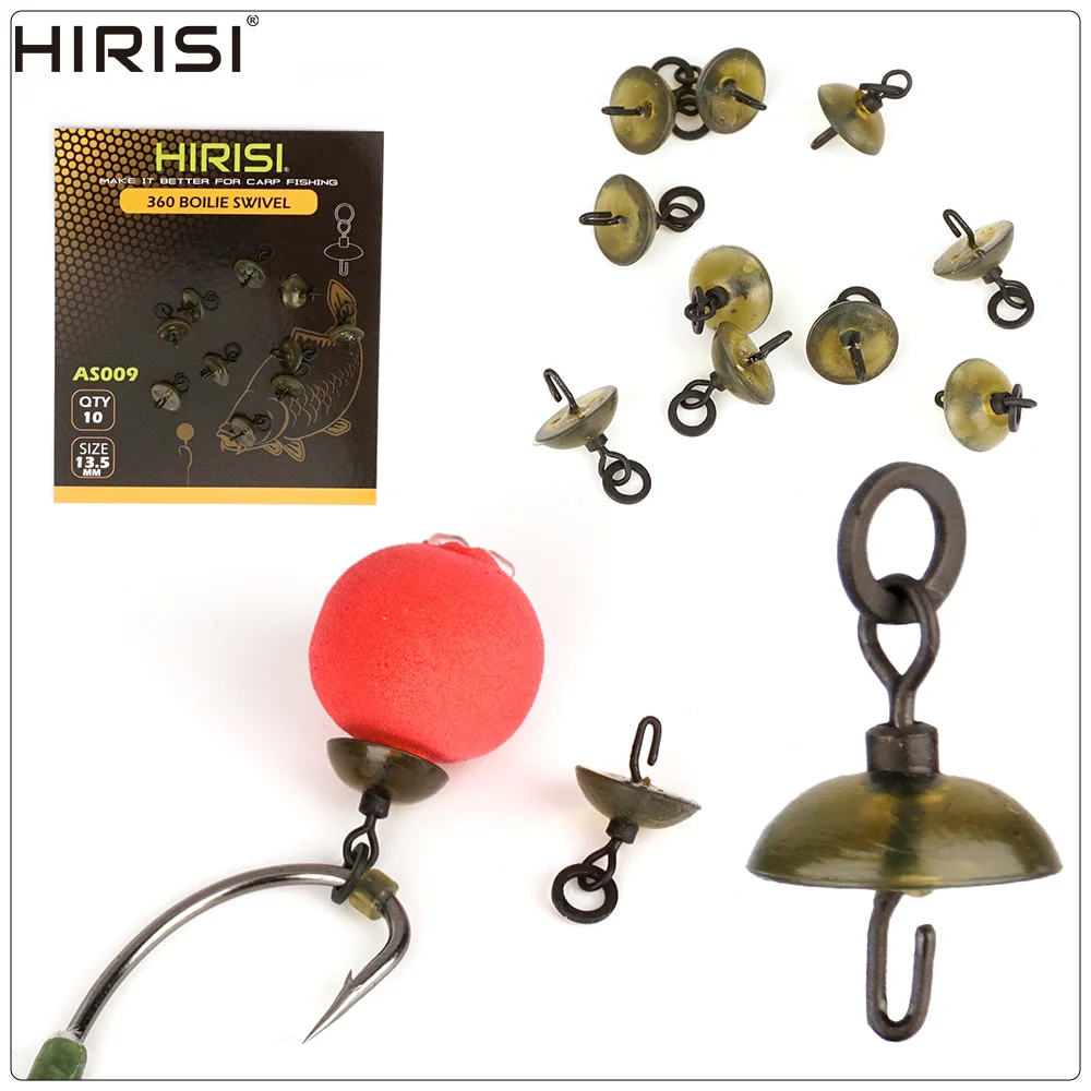 Hirisi 10/20 Stück Karpfenangel-Wirbel Schnellwechsel Edelstahl für Karpfenangel-Rig Angelzubehör Endausrüstung AS009 – Detail 1