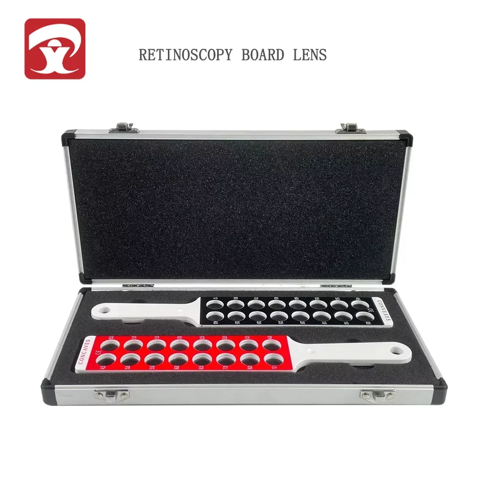 

High Quality China Factory Optical Ophthalmic Instrument Retinoscopy Rack Optometry Lens Set with Metal Case 32 Lenses BL-2