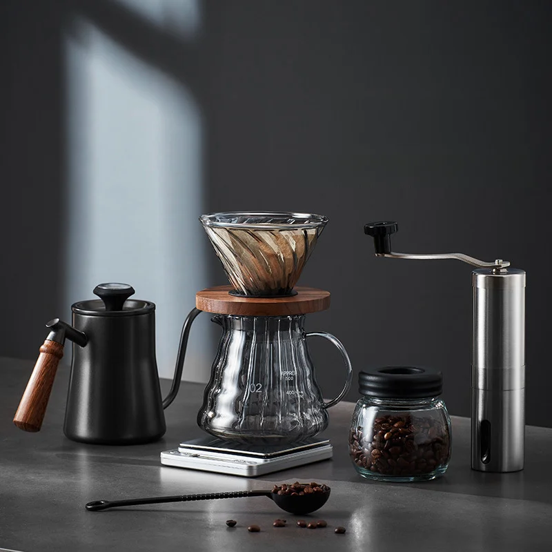 PARACITY 커피 클라우드 포트, 두꺼운 고 붕규산염 유리 클라우드 외관 커피 포트, 가정용 드립 커피 필터 도구