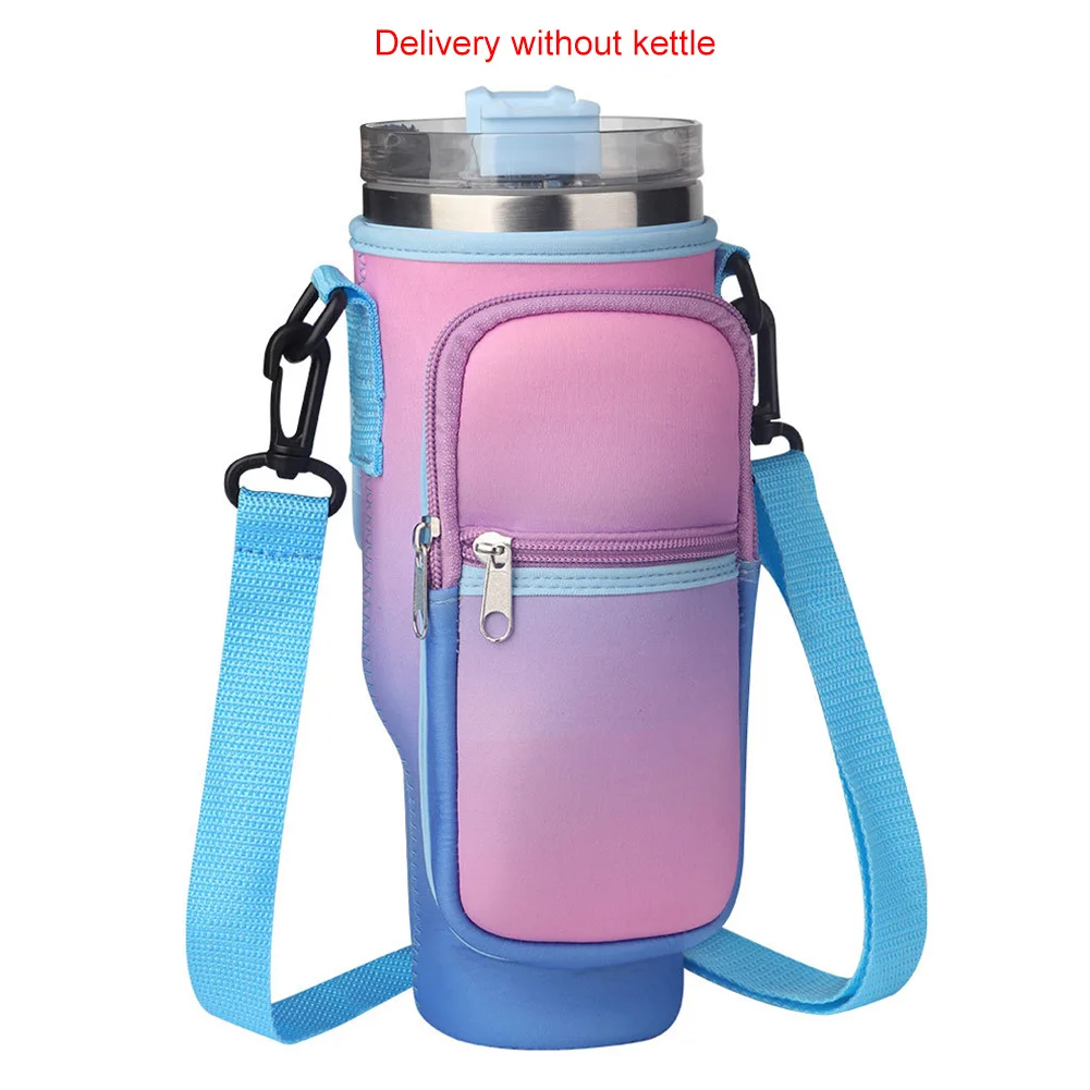 Water Bottle Cover Portable 40oz Water Bottle Sleeve Waterproof with  Adjustable Strap Phone Key Holder Jug Carrier - AliExpress