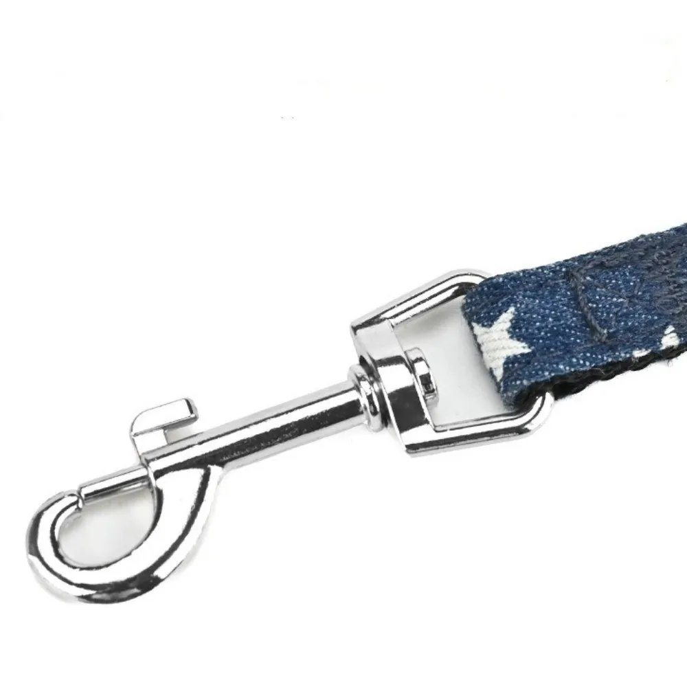 Verstellbares Hundegeschirr-Set mit Leine aus Denim-Netzstoff, Ausbruchsicheres Haustiergeschirr, Atmungsaktives Westen-Hundegeschirr – Detail 10