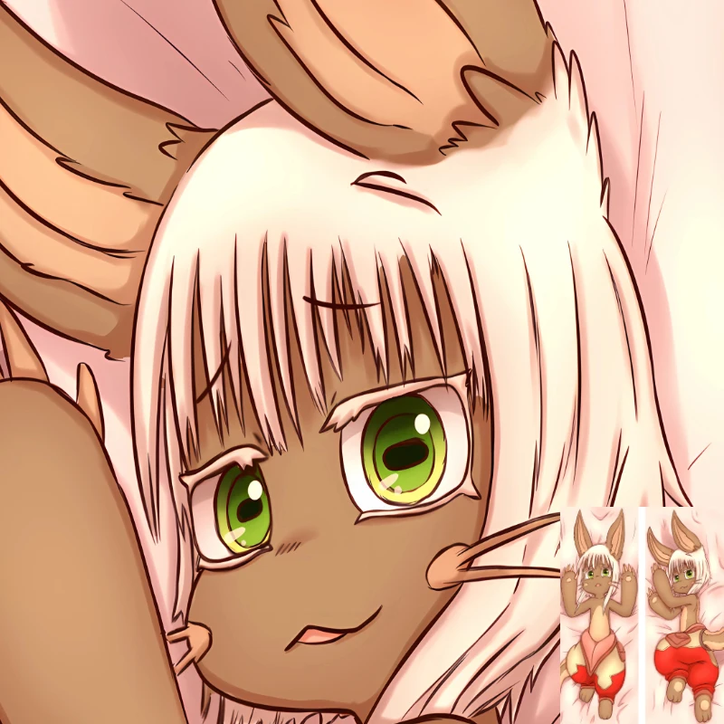 Фото Пушистая наволочка Nanachi Ozen Orcus из аниме Dakimakura, двусторонняя наволочка с принтом для косплея, обнимания тела, декоративная наволочка №1