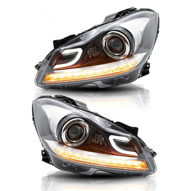 

LED Headlights Head Light For Mercedes-Benz C Class W204 C180 C200 C260 2011-2014 Modified Car Front Lamp DRL Turn Signal
