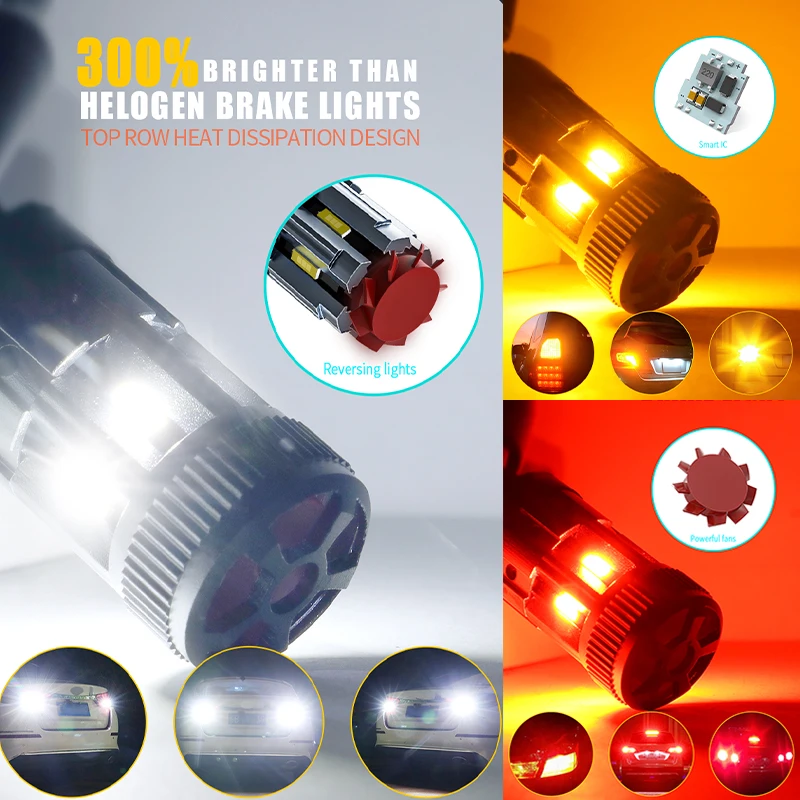   CSP 1860, 2X  Ʈ LED P21W Ʈ 1156, BA15S PY21W ĵ,  , 1157 P21/5W  õ, 12V 극ũ 