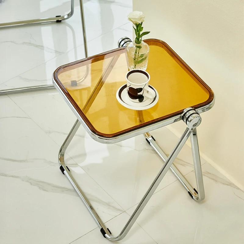 Tavolini Da Caffè Semplici Nordici Acrilico Pieghevole Medio Semplice Tavolino Design Moderno Stoliki Kawowe Mesa Auxiliar Furniture Hd50Cj
