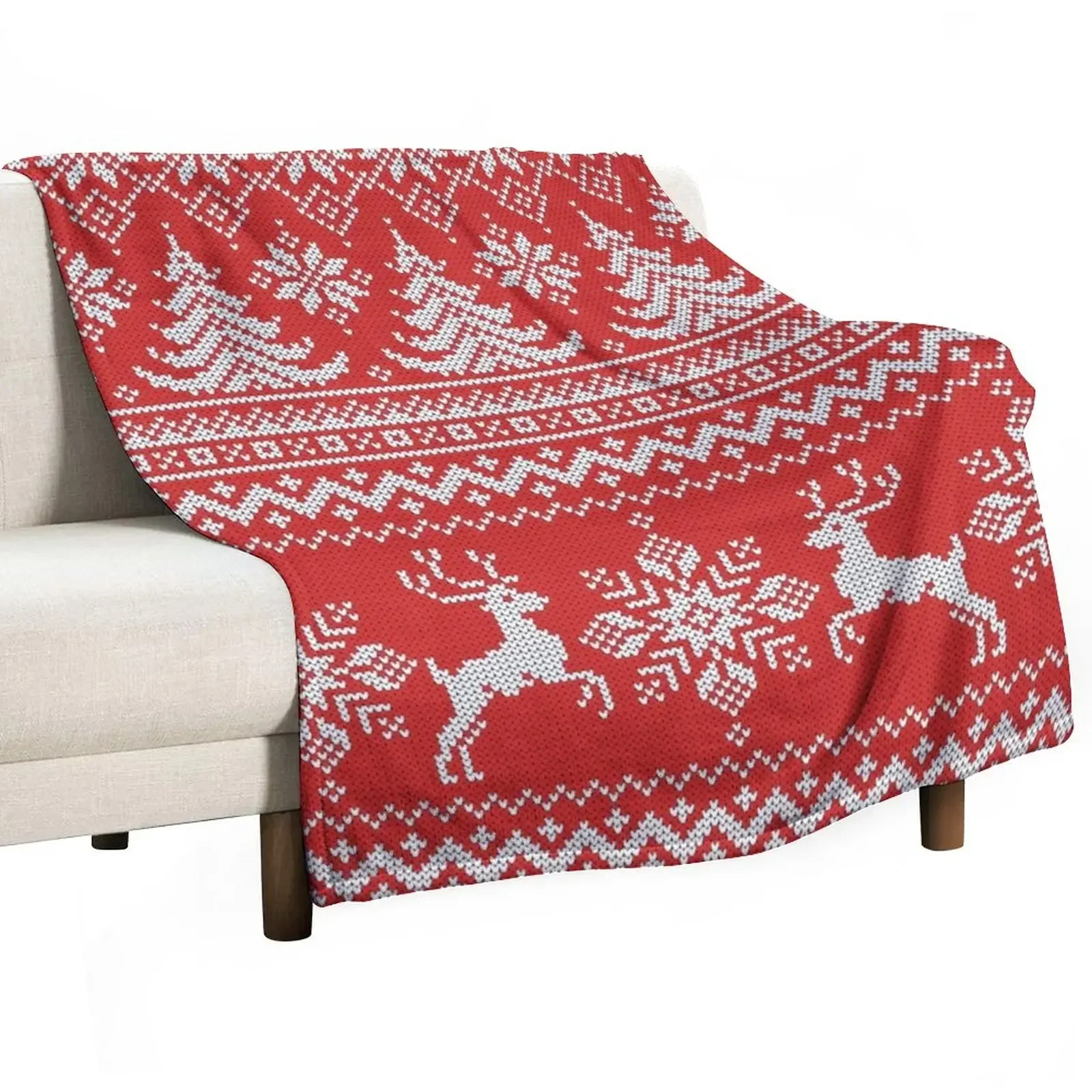 

Red Christmas Knit Throw Blanket Soft Plaid Hairy Summer Beddings Flannel Fabric Blankets