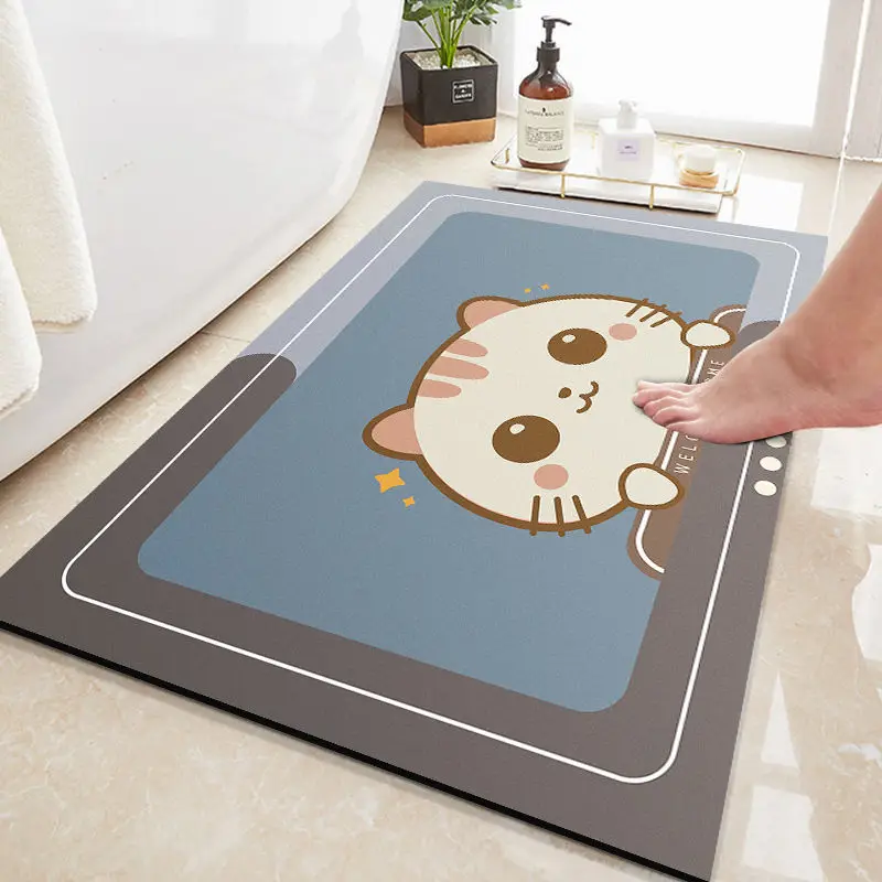 

2023 floor mats, soft and non slip bathroom floor mats grey