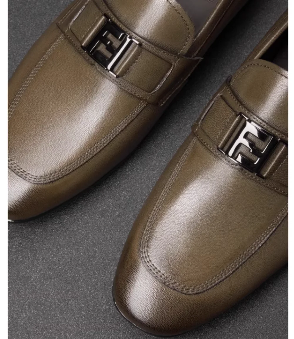 Lässige Sommerschuhe aus Leder 2024, Herren-Slipper aus echtem Leder mit einem Fuß, atmungsaktiv und modischem Business-Stil – Detail 18