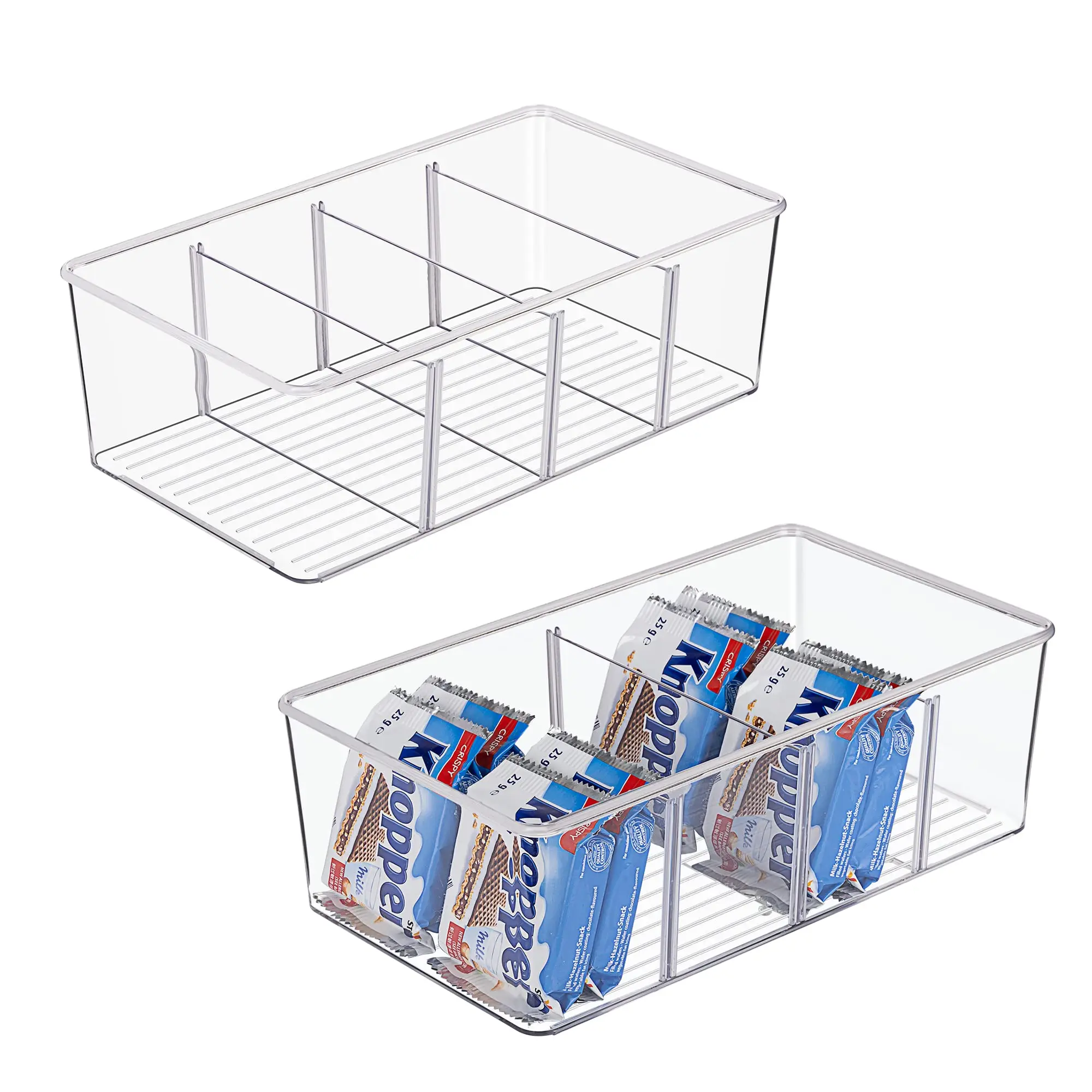 stackable pantry acrylic organizer bins clear