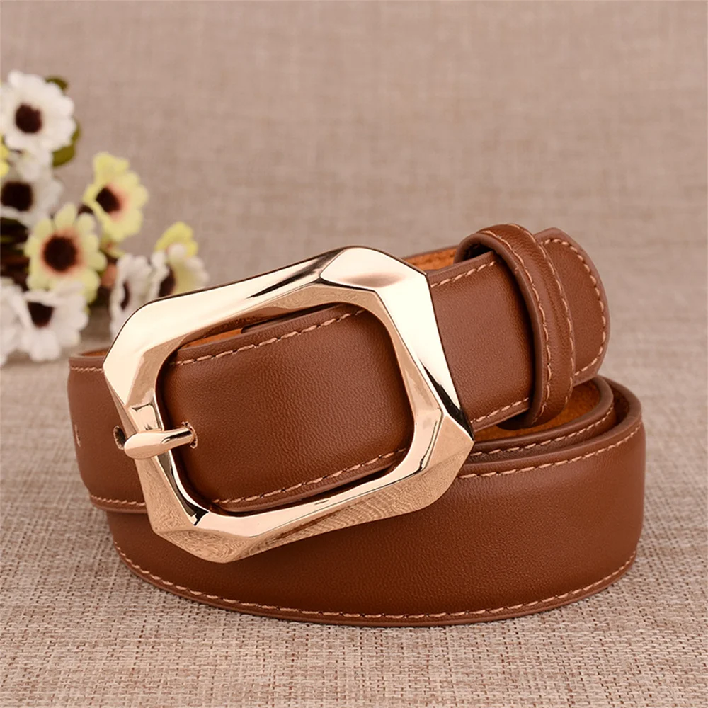 

Simple needle buckle belt new popular women's belt casual PU belt cowhide velvet belt
