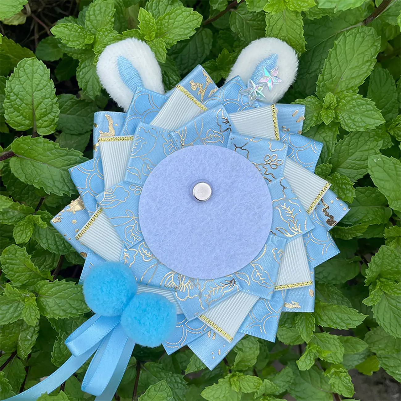 

2023 Cute Japanese Rabbit Badge Holder Ita Bags Can Badge Protection Accessories Ribbon Backpack Decoration