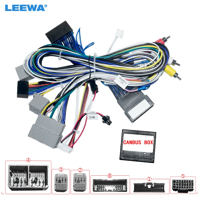 Leewa Car 16pin Radio Power Cable Adapter With Canbus Box For Buick