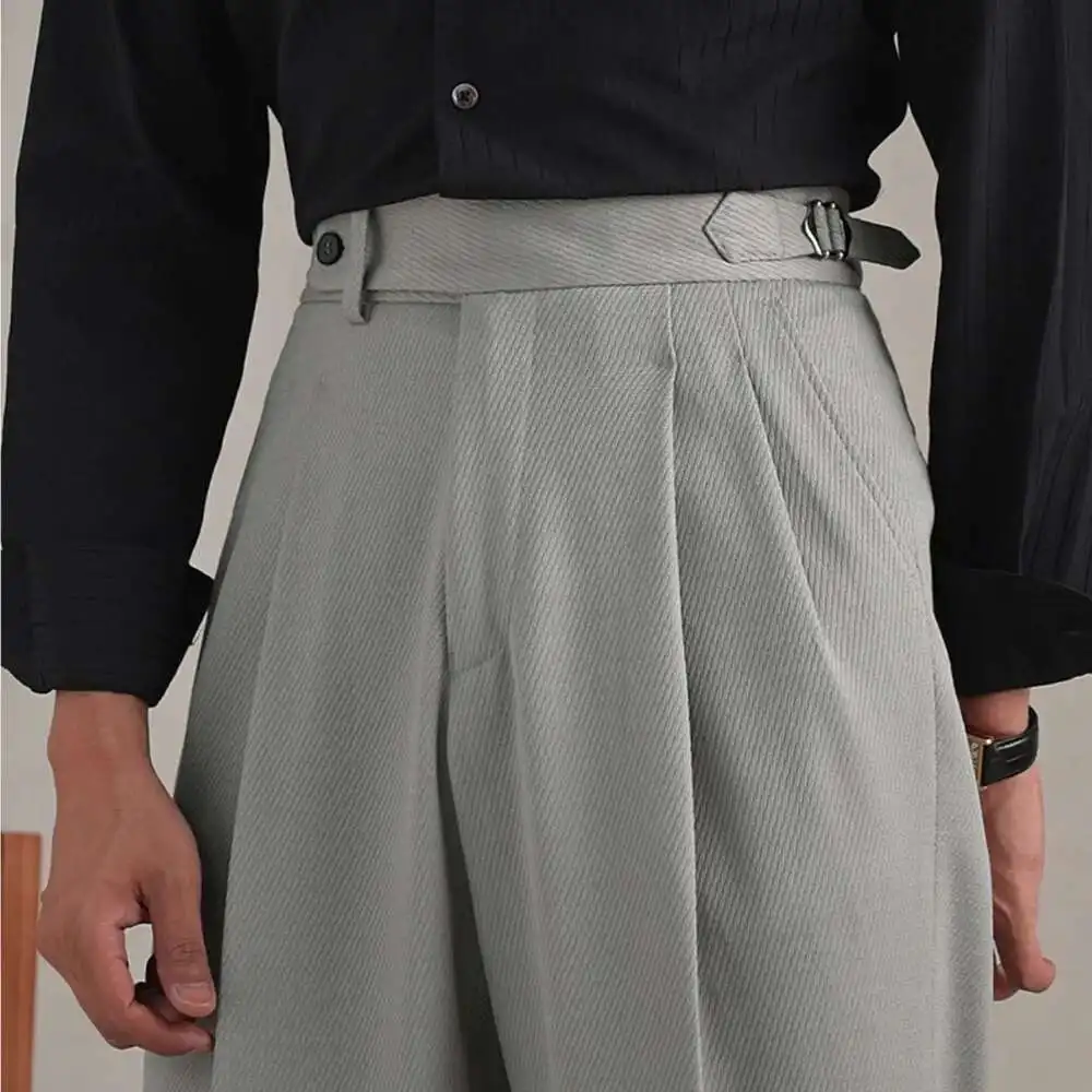 British Style Suit Pant Men Formal Wear Men Dress Pant High Quality Dress Business Office Trouser Solid Color Pants