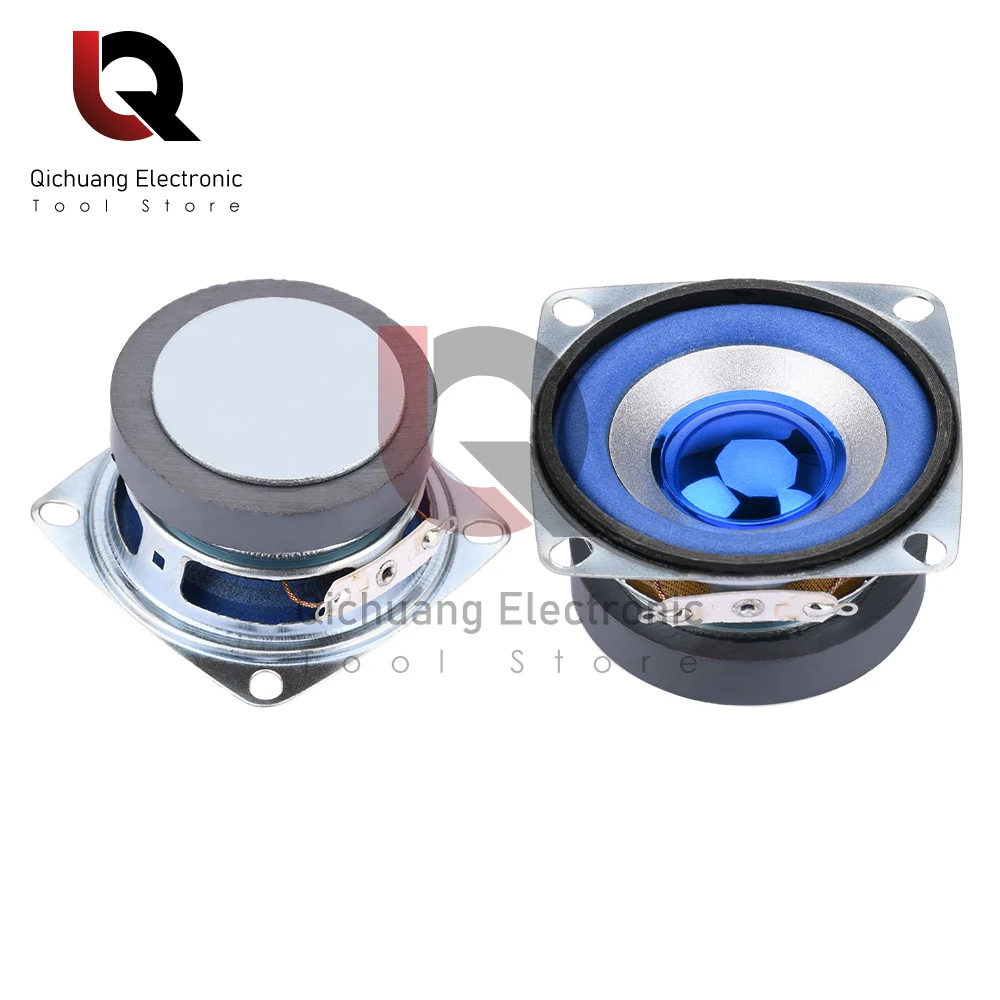 2-inch 5W 4ohm Blue Full-frequency Speaker 52mm Square Small Speaker For Digital Electronic Products 0.25~18KHz full range speaker