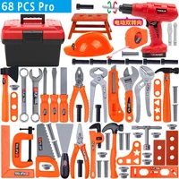 Children's Tool Set with Electric Toy Drill Kids Power Toy Pretend Play Tools Kit for Boys Girls Education Montessori Learning 2